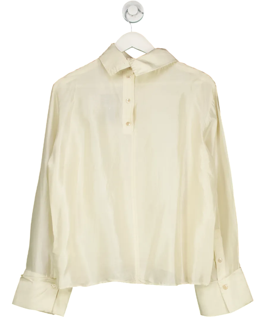 Arket Cream Silk Blouse UK 8