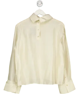 Arket Cream Silk Blouse UK 8