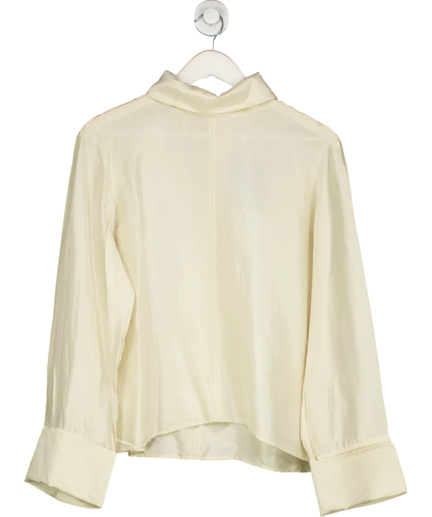 Arket Cream Silk Blouse UK 8