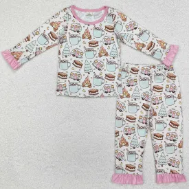 Baby Girls Pajamas Cookies Cars Bamboo Pajamas Outfits Sets GLP1502