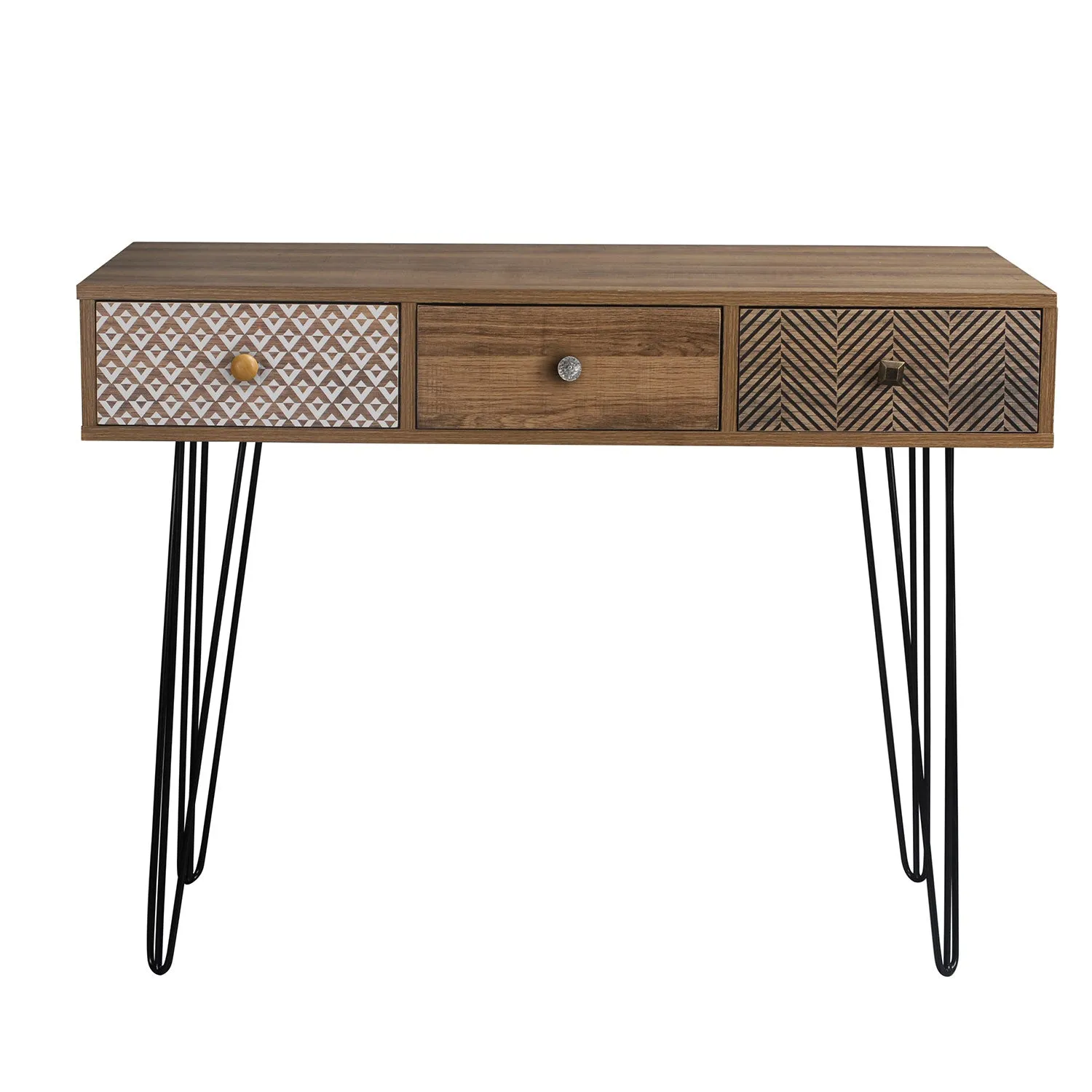 Casablanca 3 Drawer Desk With Wired Legs