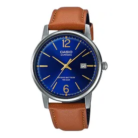 Casio Men's Analog Brown Leather Strap Watch MTS110L-2A MTS-110L-2A