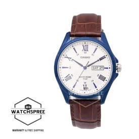Casio Standard Analog Brown Leather Strap Watch MTP1384BUL-5A