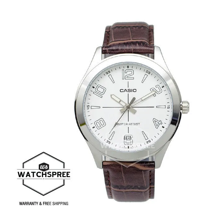 Casio Standard Analog Brown Leather Strap Watch MTPVX01L-7B