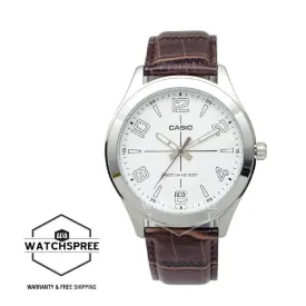 Casio Standard Analog Brown Leather Strap Watch MTPVX01L-7B