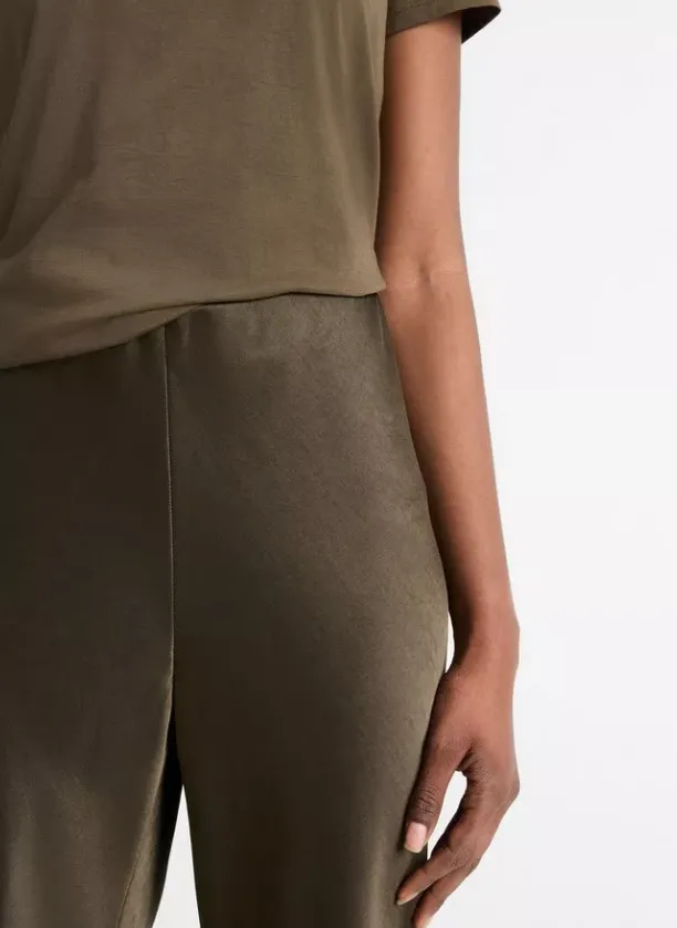 Fluid Satin Bias Pant Vine
