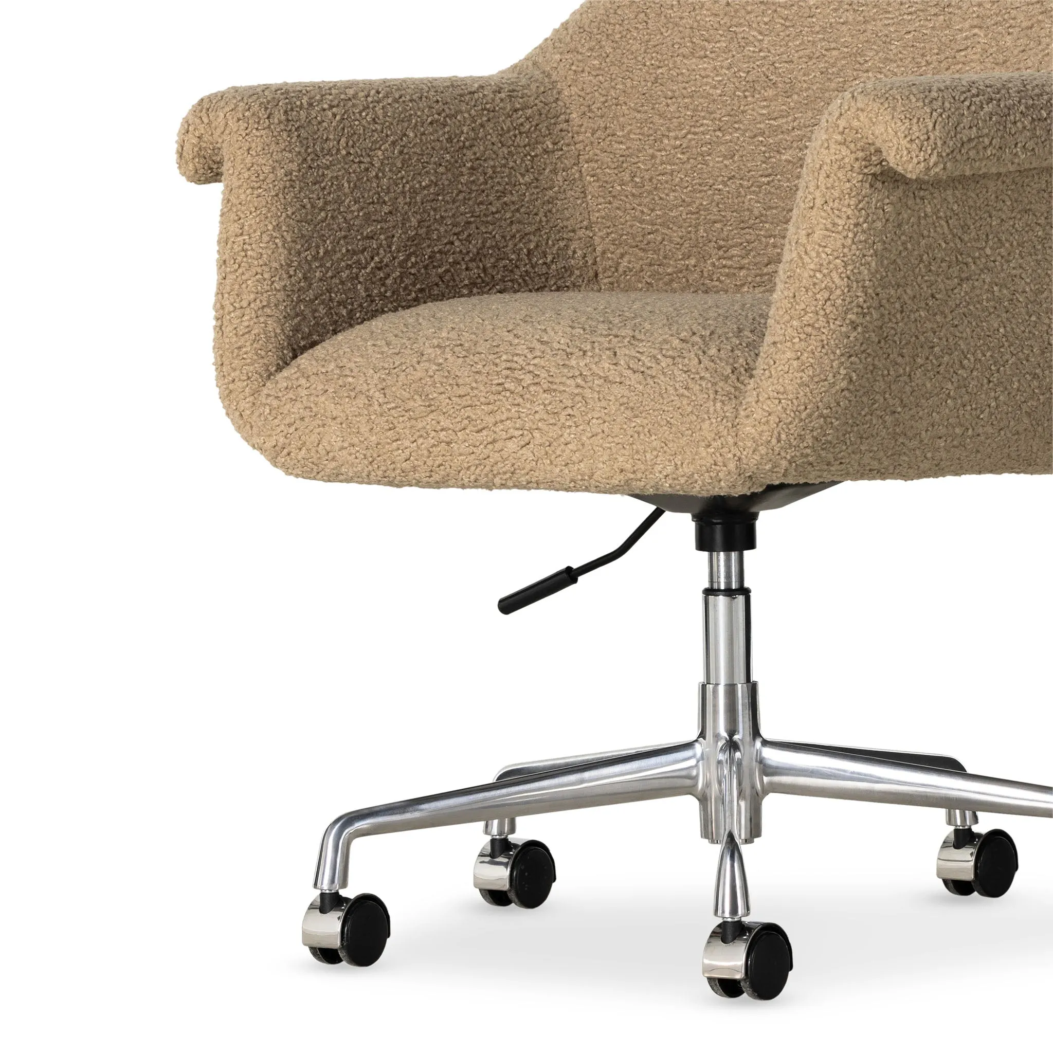 Four Hands Suerte Desk Chair in Camel Sheepskin