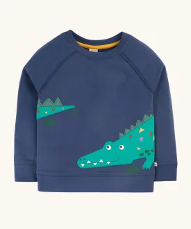 Frugi Ethan Jumper - Navy Blue/Crocodile