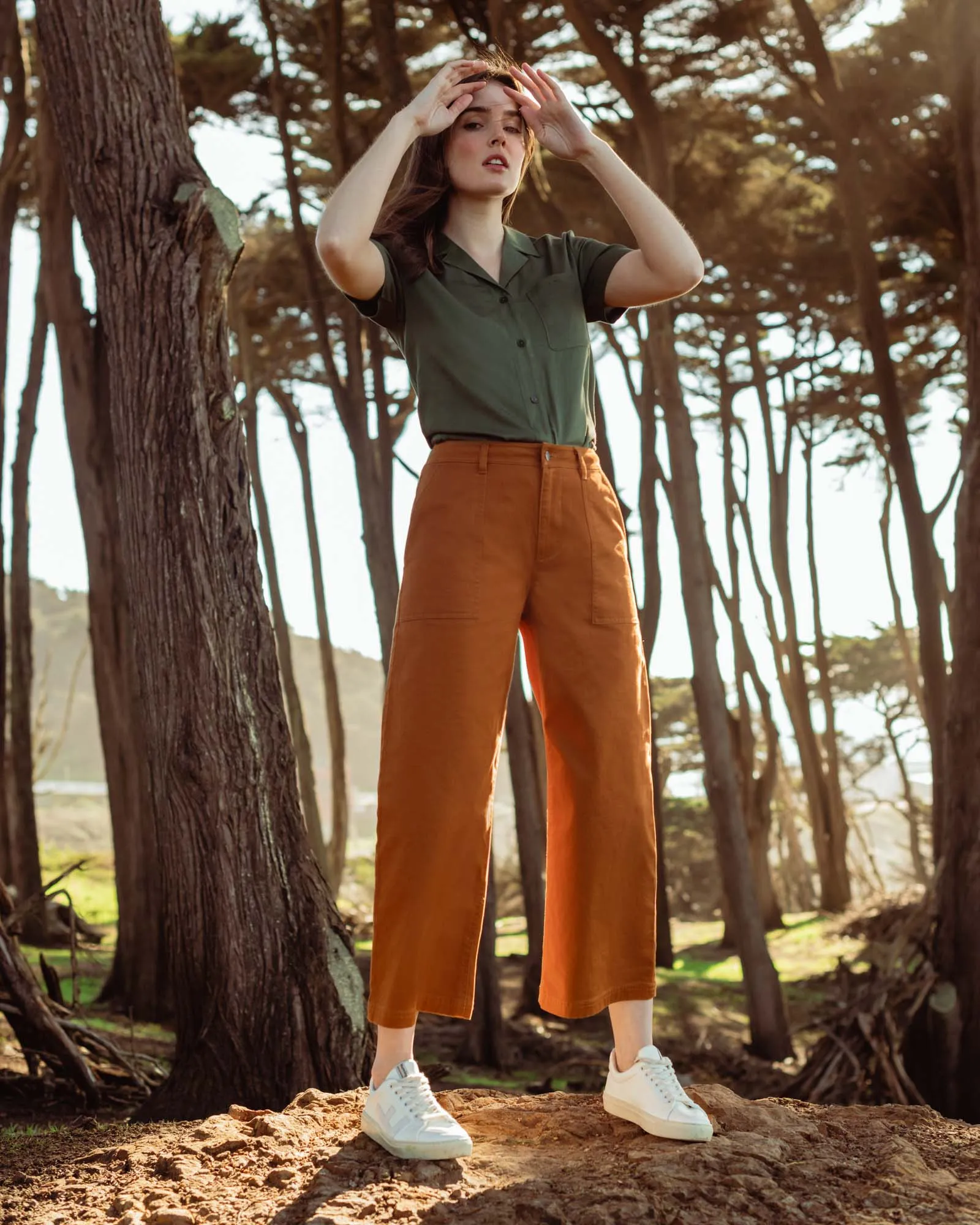 Organic Twill Wide Leg Pant