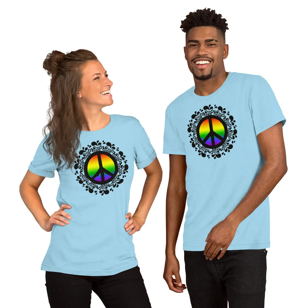 Peace Sign Rainbow - Unisex t-shirt, pride, lgbtq, lgbtq 