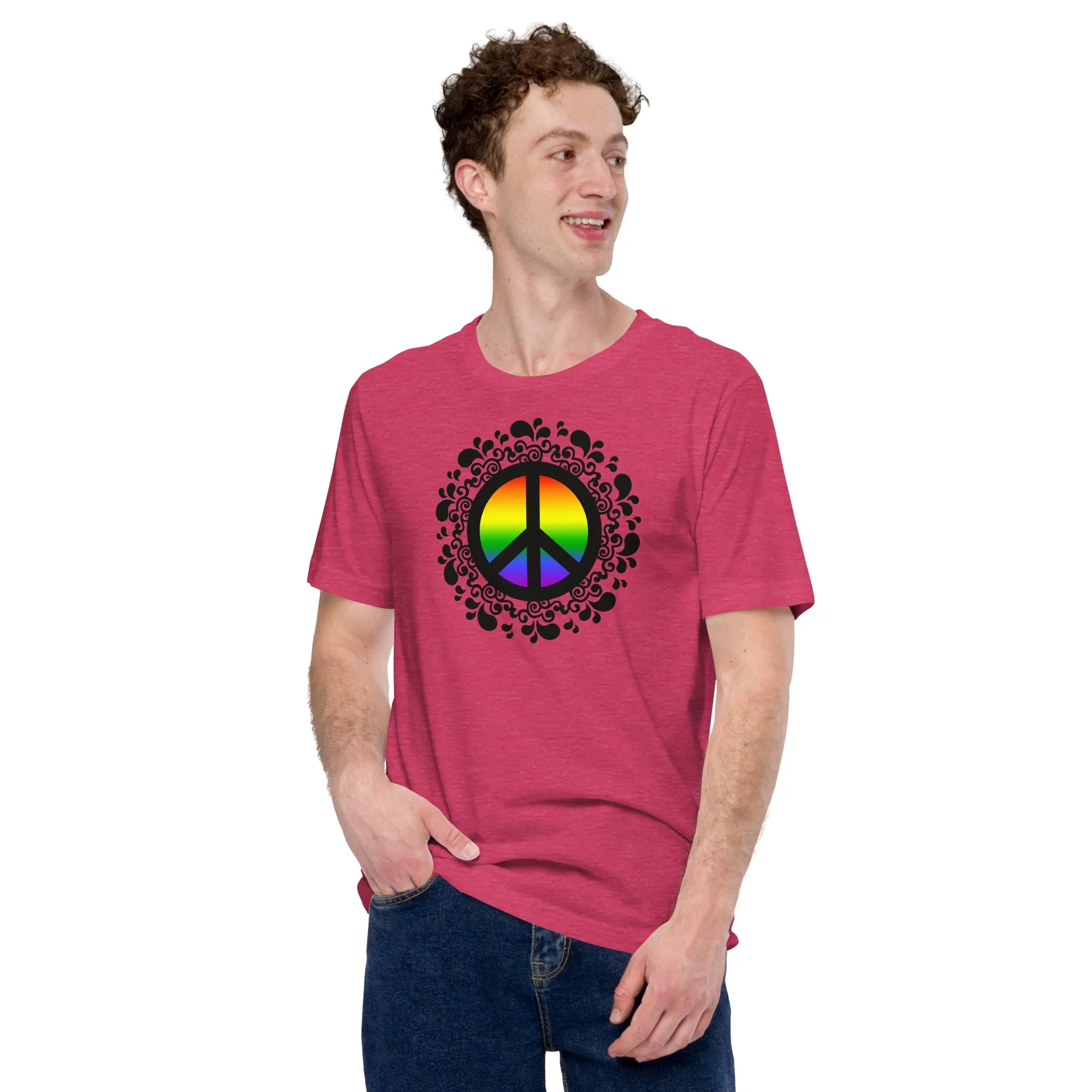 Peace Sign Rainbow - Unisex t-shirt, pride, lgbtq, lgbtq 