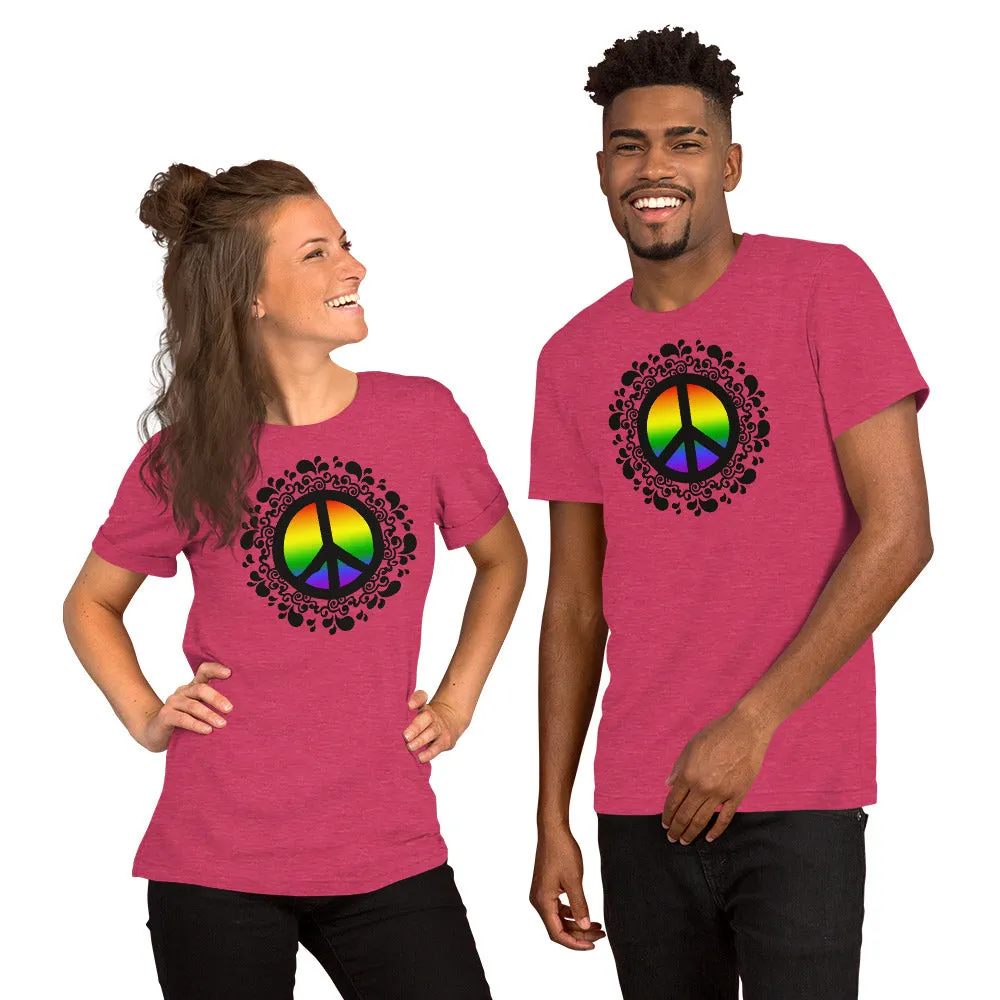 Peace Sign Rainbow - Unisex t-shirt, pride, lgbtq, lgbtq 