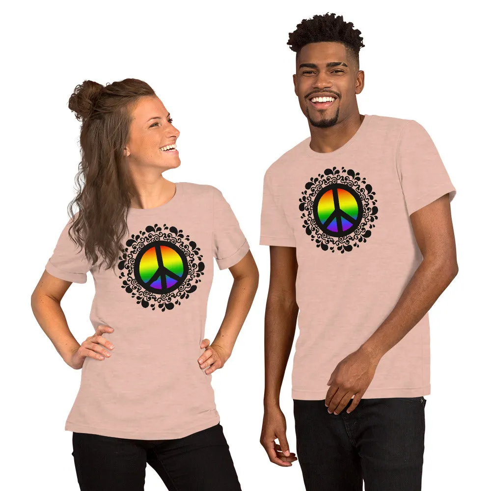 Peace Sign Rainbow - Unisex t-shirt, pride, lgbtq, lgbtq 