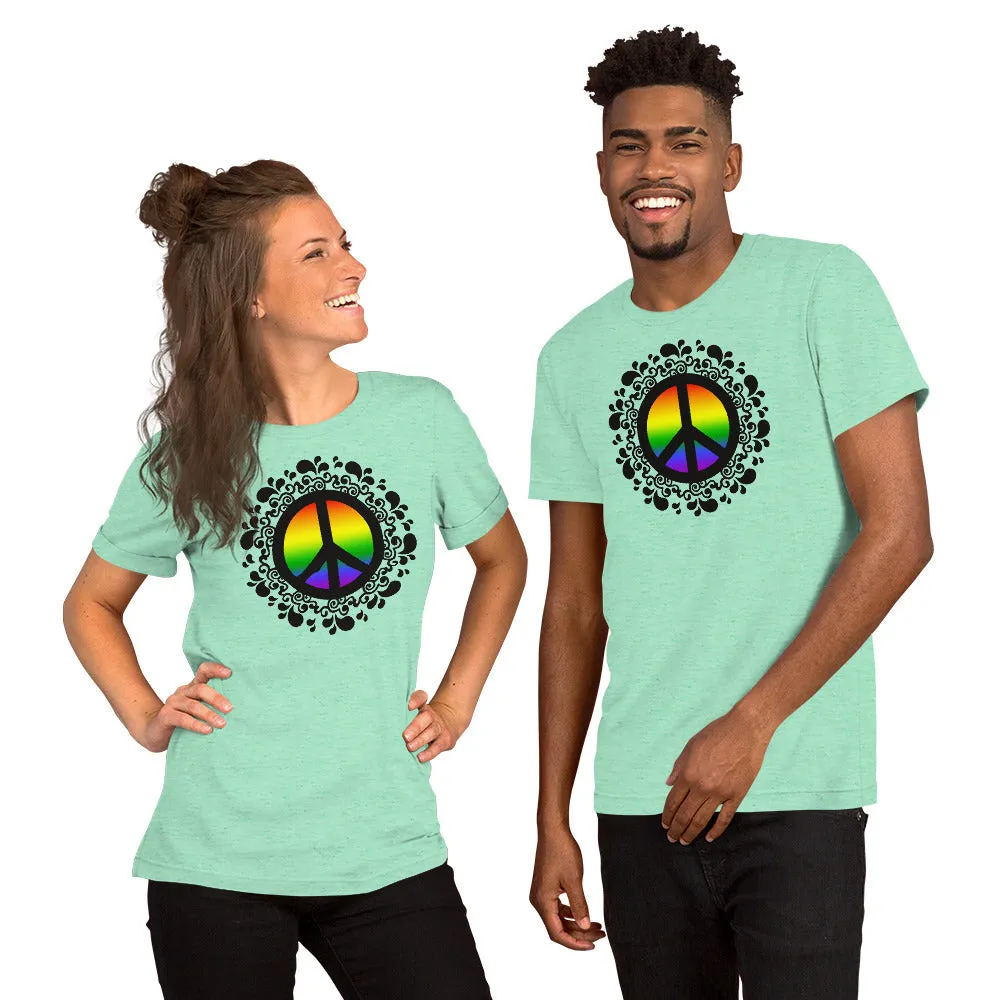 Peace Sign Rainbow - Unisex t-shirt, pride, lgbtq, lgbtq 