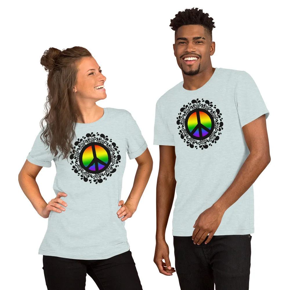Peace Sign Rainbow - Unisex t-shirt, pride, lgbtq, lgbtq 