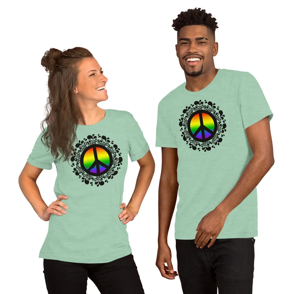 Peace Sign Rainbow - Unisex t-shirt, pride, lgbtq, lgbtq 