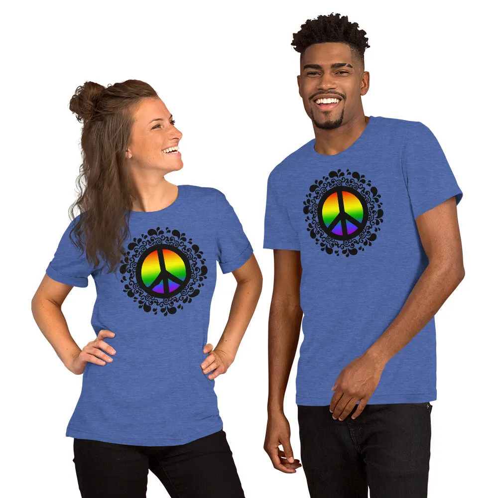 Peace Sign Rainbow - Unisex t-shirt, pride, lgbtq, lgbtq 