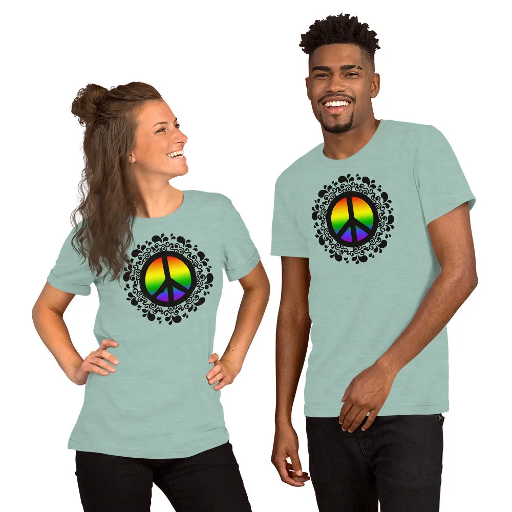 Peace Sign Rainbow - Unisex t-shirt, pride, lgbtq, lgbtq 