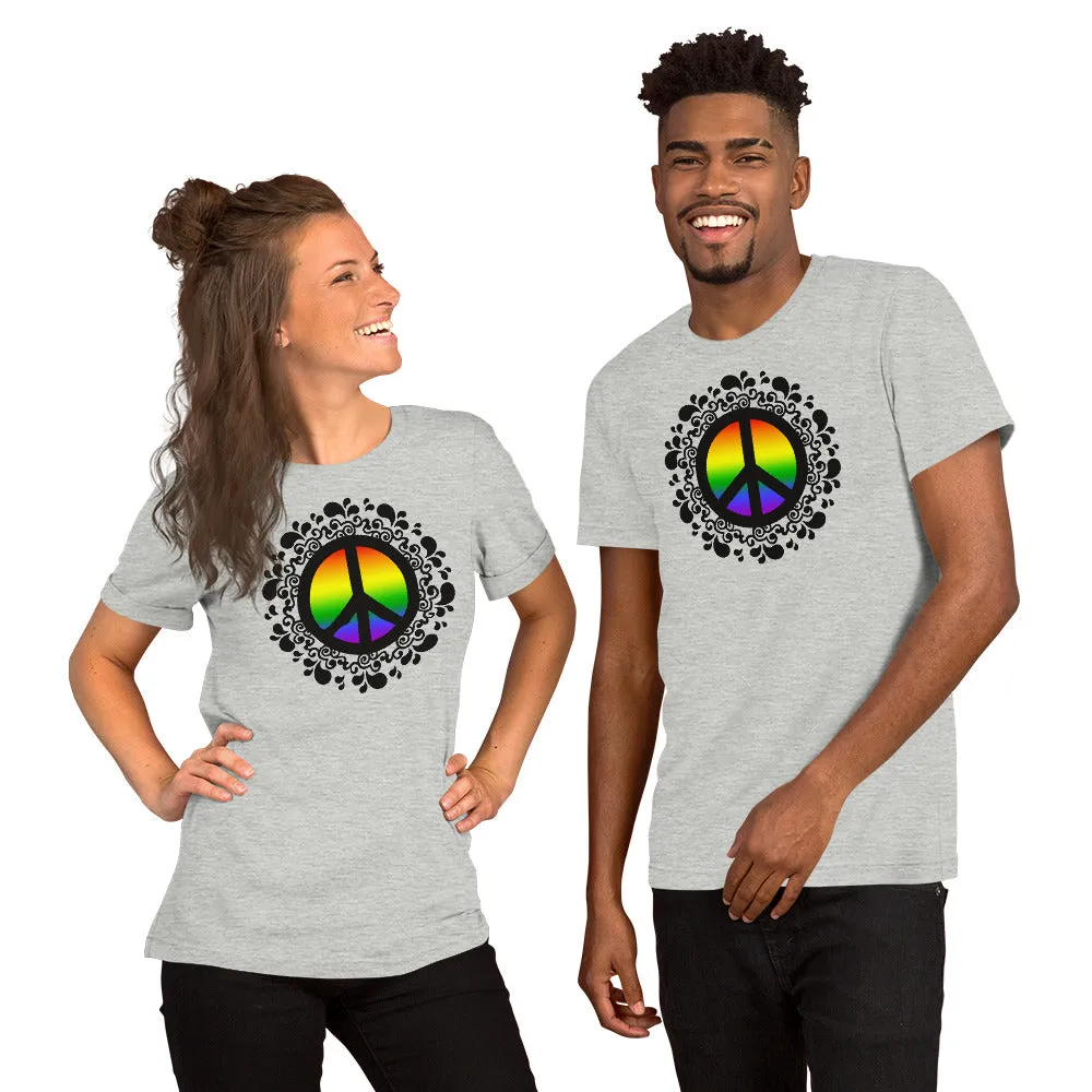 Peace Sign Rainbow - Unisex t-shirt, pride, lgbtq, lgbtq 