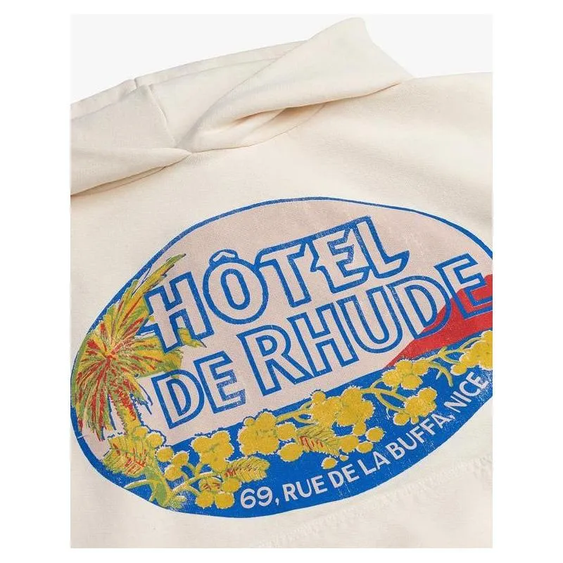 Rhude Hotel Hoodie Vintage White