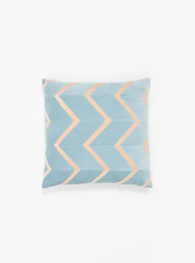 Sadie Cushion Blue & Beige