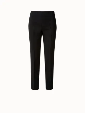 Slim Wool Double-Face Pants