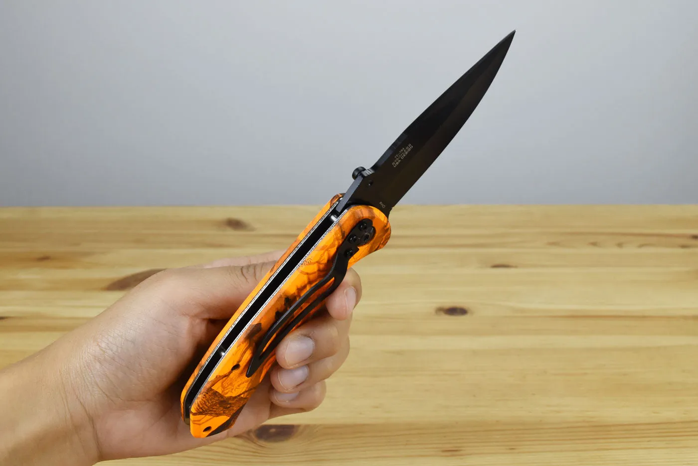 Tac Force 764 Assisted EDC Folding Knife (Orange Camo Handle)