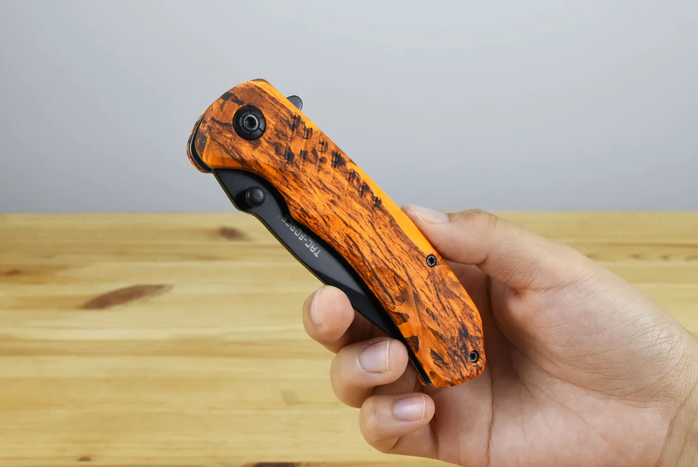 Tac Force 764 Assisted EDC Folding Knife (Orange Camo Handle)