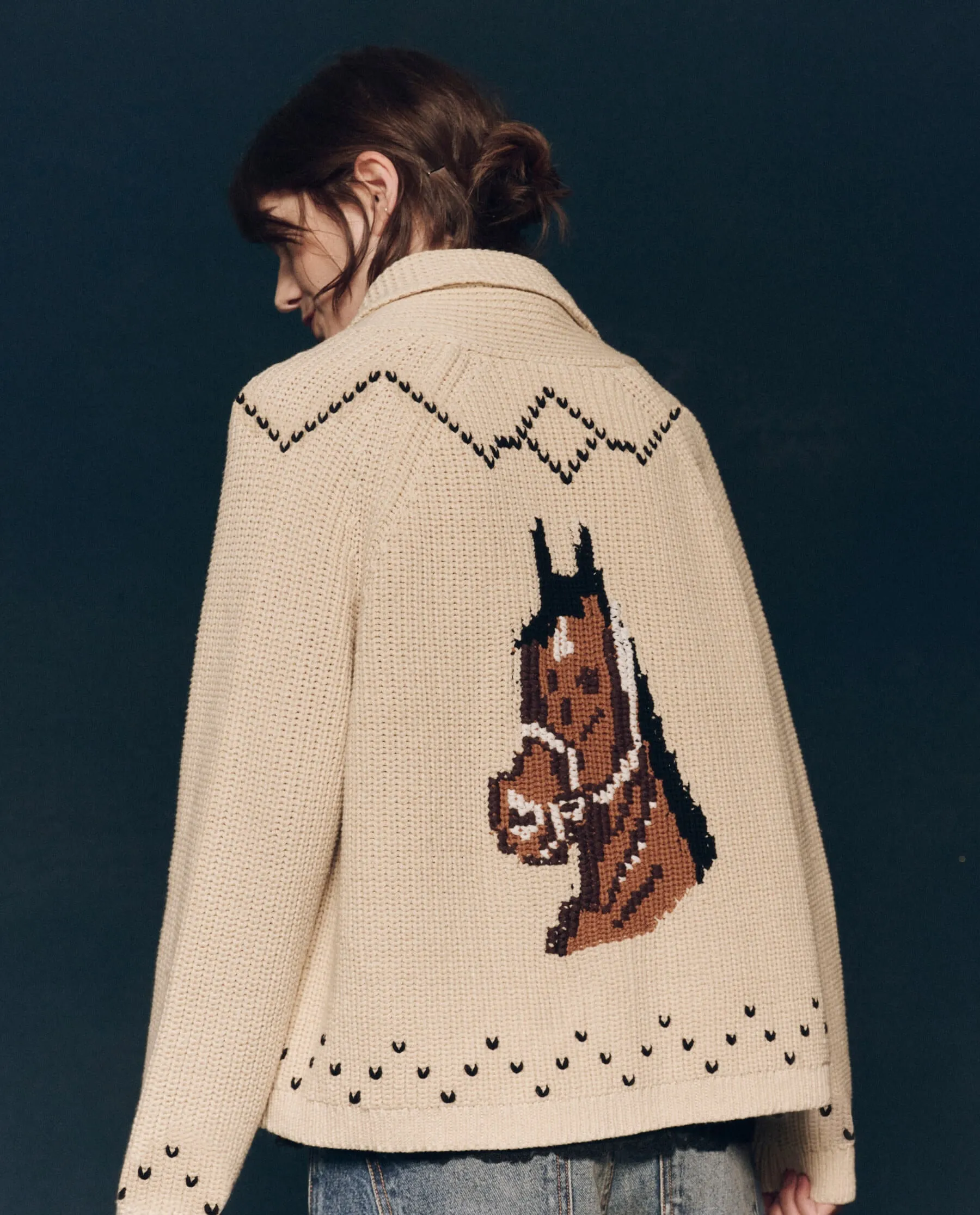 The Great - The Horse Lodge Cardigan in Cream