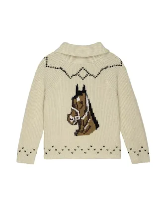 The Great - The Horse Lodge Cardigan in Cream