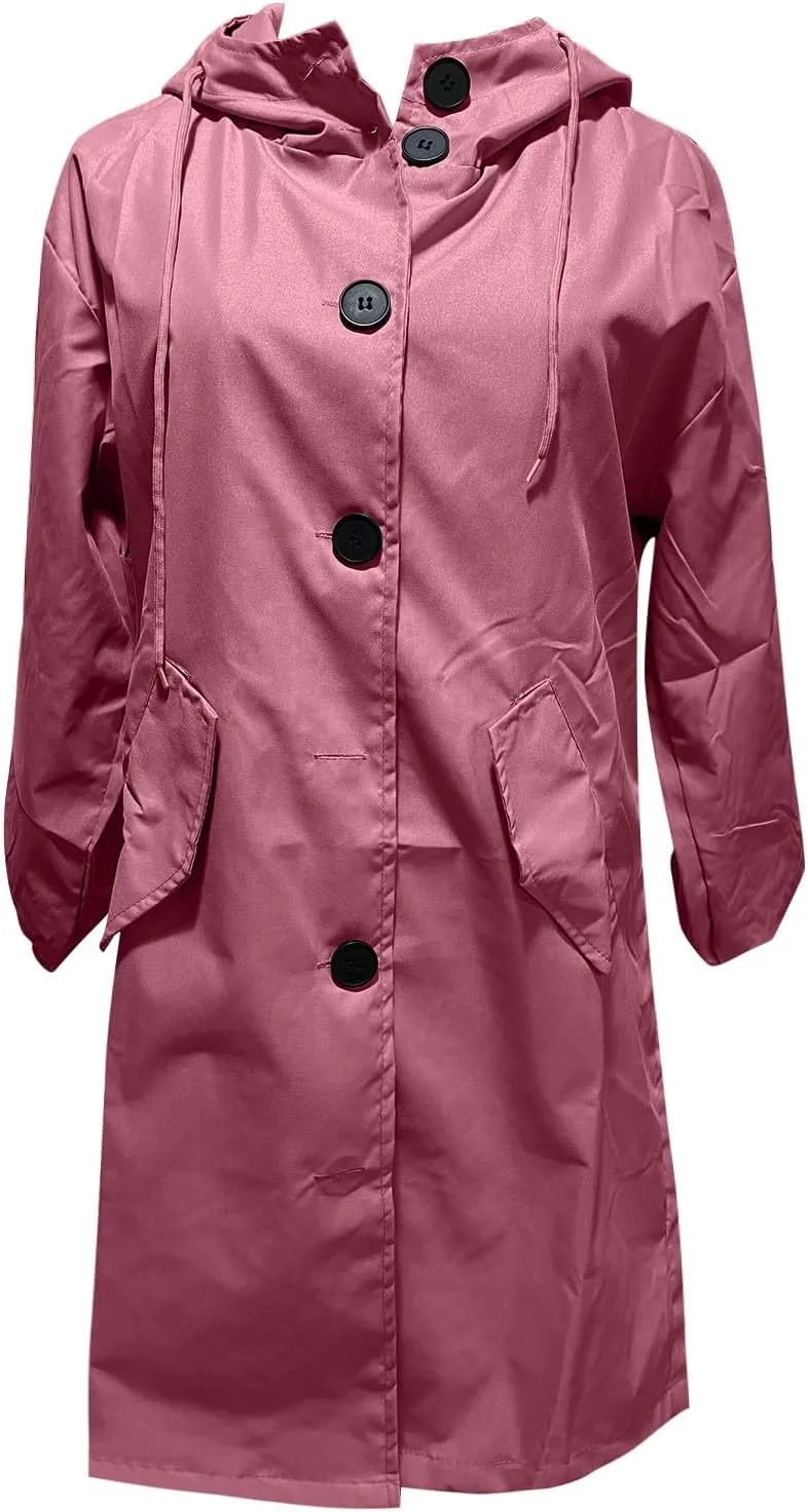 Womens Double Breasted Long Trench Coat Elegant Windbreaker Wild Winter Women'S Coat Double-Breasted Long Pedcoat