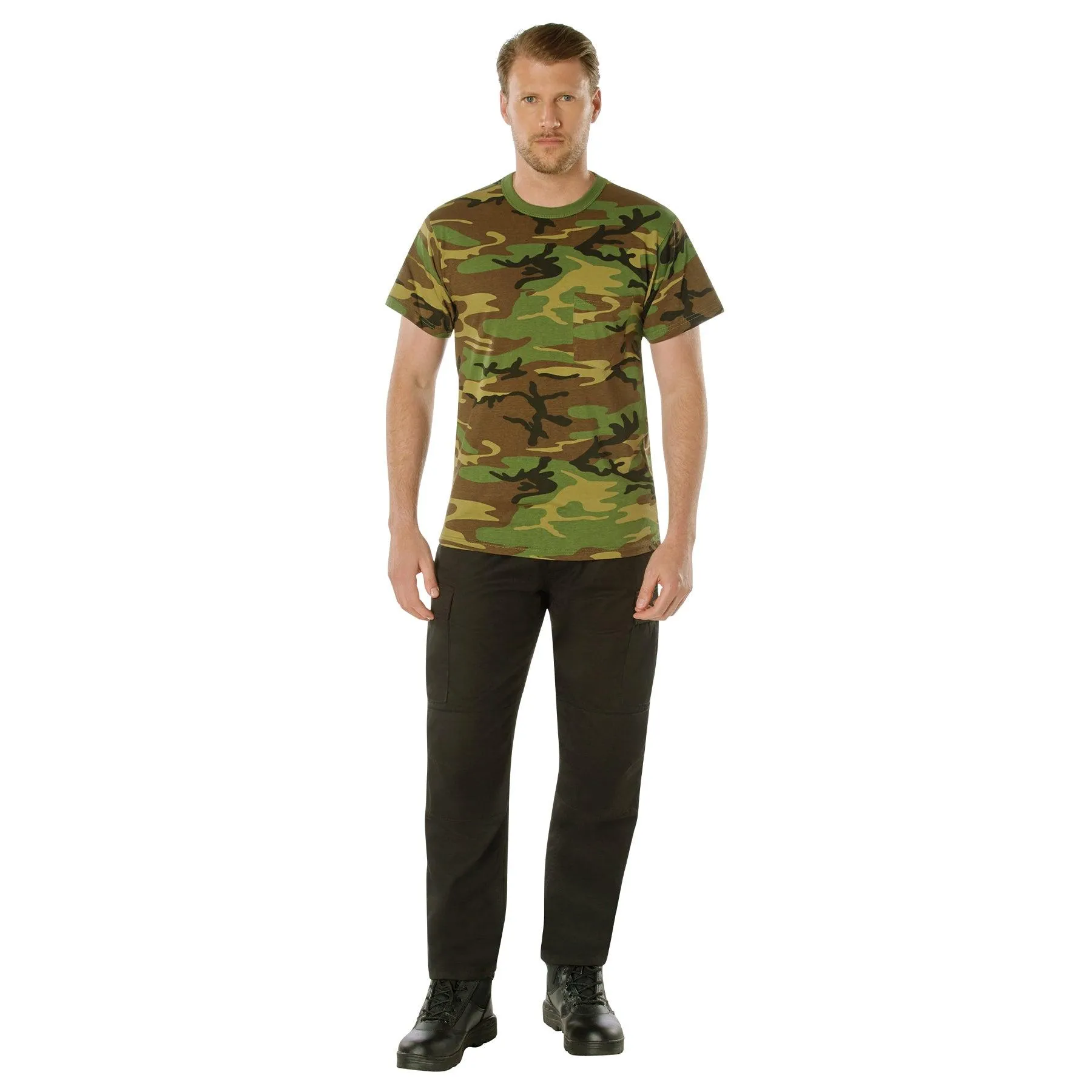 Woodland Camo T-Shirt With Pocket