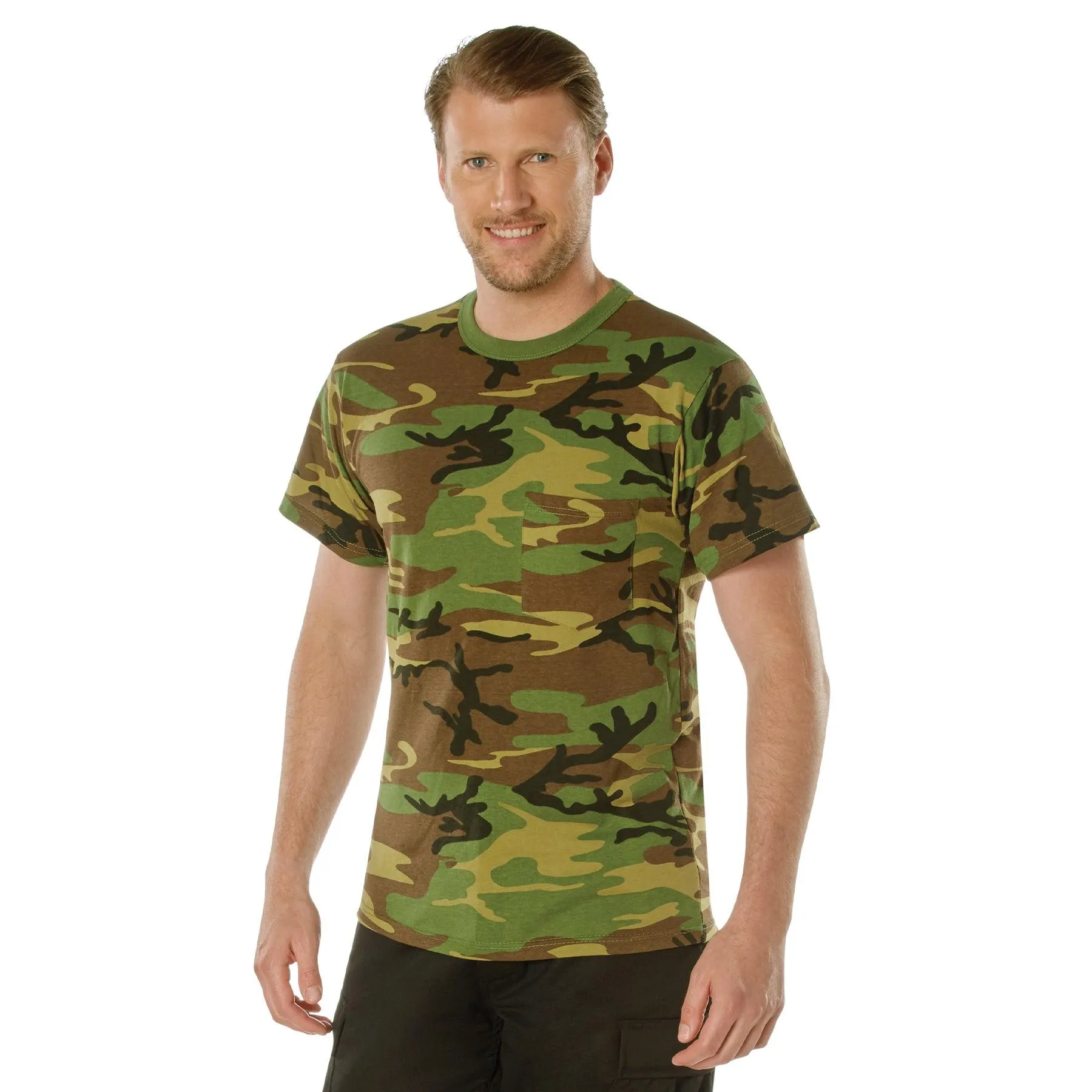 Woodland Camo T-Shirt With Pocket