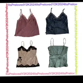 Y2k Lacey silk camis(RX-503)