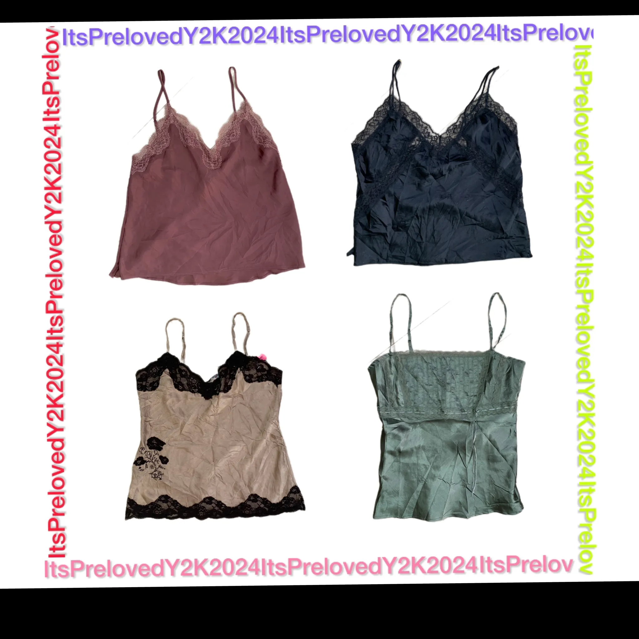 Y2k Lacey silk camis(RX-503)
